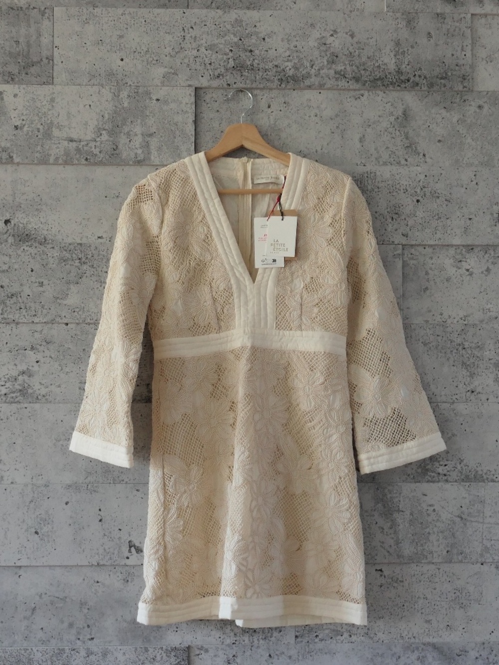 La Petite Etoile - Rosane Beige Lace Dress - Size 2